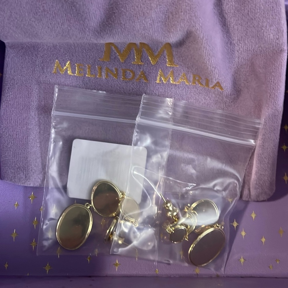 Melinda Maria “she’s a natural” gold earrings